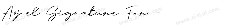 Anjel Signature For字体转换